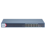 Hikvision DS-3E1518P-EI/M Switch PoE Gestionable 16 Puertos PoE Gigabit + 2 Uplinks