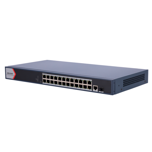 Hikvision DS-3E1526P-EI/M Switch PoE Gestionable 24 Puertos PoE Gigabit + 2 Uplinks