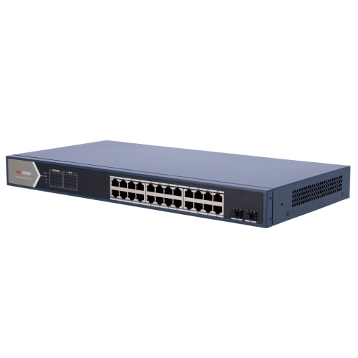 Hikvision DS-3E1526P-SI Switch PoE Gestionable 24 Puertos PoE Gigabit + 2 Uplinks SFP