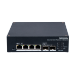 Hikvision DS-3T1506HP-EI-UPS Switch Industrial PoE para Escenarios Solares 4 Puertos PoE