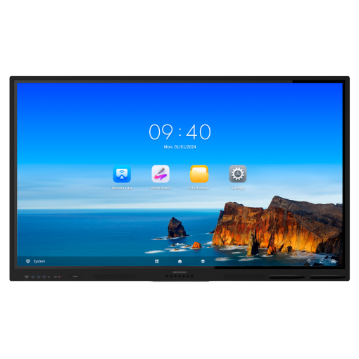 Hikvision DS-D5B75RB/EL Monitor interactivo 75" – Resolución 4K – Android 13 – Procesador Quad-Core – 8 GB RAM y