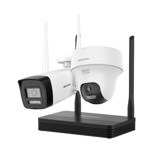 Hikvision DS-J142I/NKS424W02H Kit de Videovigilancia Hikvision Wifi Cámara bullet 4 Mpx