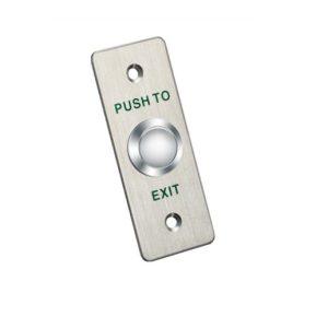Hikvision Access DS-K7P02 Pulsador de salida y emergencia metálico en panel de aleación