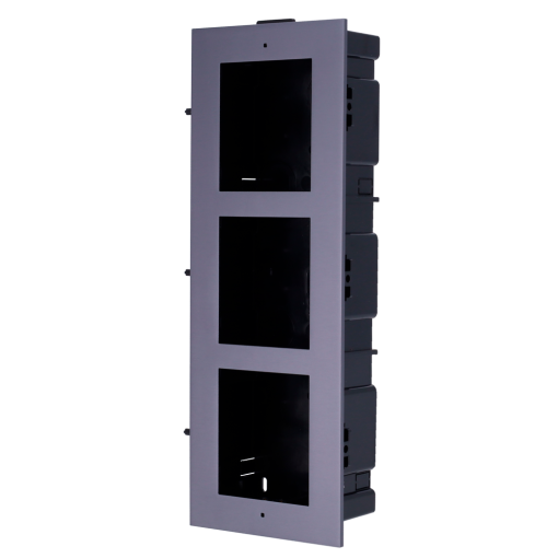 Hikvision DS-KD-ACF3/Plastic Panel frontal y caja de registro encastrada Hasta 3 módulos