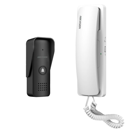 Hikvision DS-KIS103 Kit de portero Tecnología 2 hilos analógico Placa y telefonillo