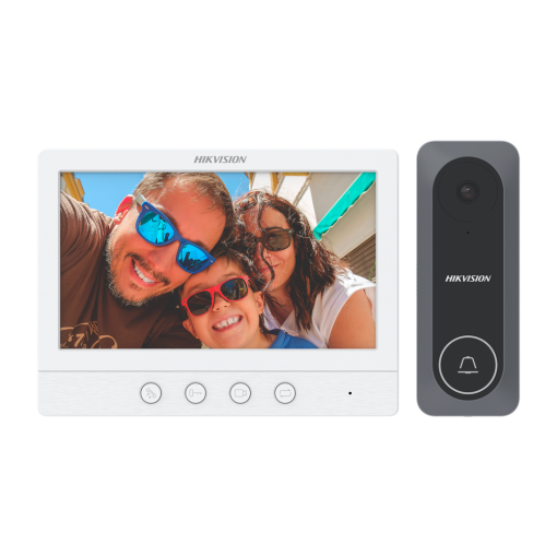 Hikvision DS-KIS212 Kit de videoportero Tecnología 4 hilos analógico Placa y monitor