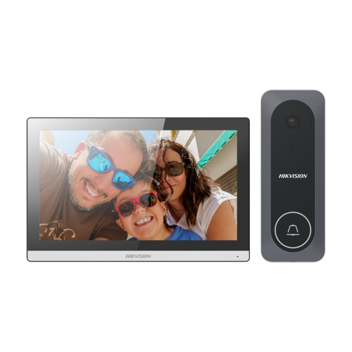 Hikvision DS-KIS312-P(B) Kit de videoportero Tecnología 4 hilos híbrido WiFi Placa