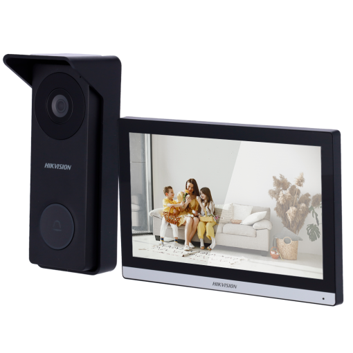 Hikvision DS-KIS313-P(B) Kit de videoportero Tecnología 4 hilos híbrido HD & WiFi Placa