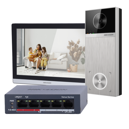 Hikvision DS-KIS611-S Kit de videoportero 4 Mpx Tecnología IP & WiFi