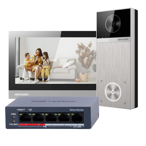 Hikvision DS-KIS613-S Kit de videoportero 4 Mpx Tecnología IP & WiFi