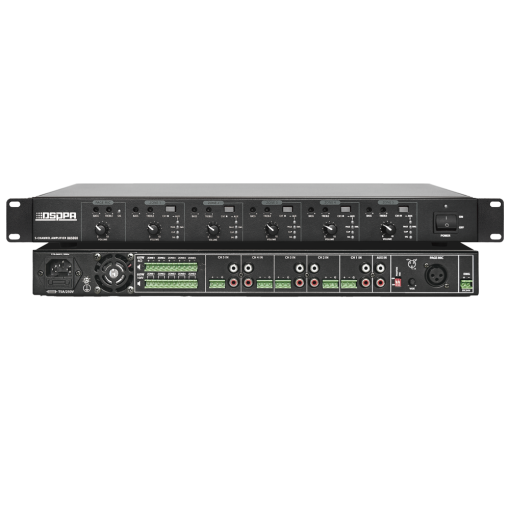 Dsppa DSPPA-DA5060 Amplificador mezclador 5 canales Potencia de 5x60W Amplificación 100V