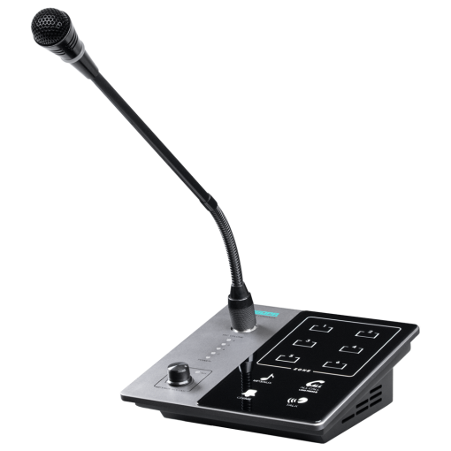 Dsppa DSPPA-DMA60M Micrófono de pupitre Pulsador para anuncios Hasta 6 micros