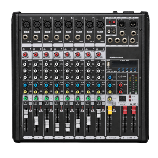 Dsppa DSPPA-DMX08 Mezclador profesional analógico Dsppa 8 entradas Mic XLR balanceadas