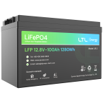 Dyness DY-AR-1200 Batería estacionaria - Capacidad 1280Wh - LiFePO4 12V / 100Ah - 3000 ciclos de vida - Hasta 16