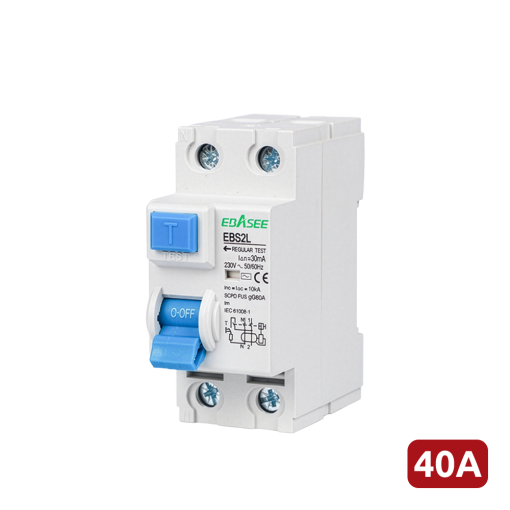 Marca Blanca EBS2L-40A-2P Interruptor diferencial – Corriente nominal 40A – 2 polos (instalaciones monofásicas) –