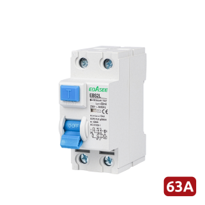 Marca Blanca EBS2L-63A-2P Interruptor diferencial - Corriente nominal 63A - 2 polos (instalaciones monofásicas) -