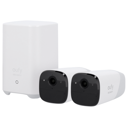 Eufy EUFY-CAM2PRO-S221 Kit 2 Cámaras + 1 HomeBase Eufy by Anker 2K / 13400mAh / Sensor