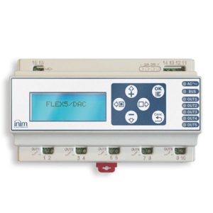 Inim FLEX5-DAC - Terminales de salida programables como Relé, Triac ON/OFF o Regulador de intensidad: 5