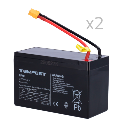 UR Fog FPUBBY Batería para TEMPEST-BAT300 Urfog 12V / 9Ah Conectores especiales Recambio