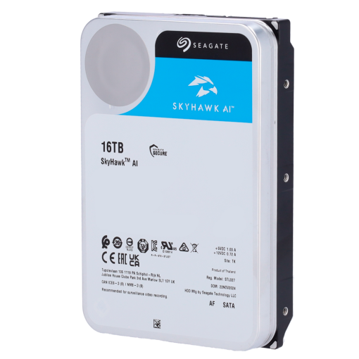 Seagate HD16TB-S-AI Disco duro Seagate Skyhawk AI ST16000VE002 – Capacidad 16 TB – Interfaz SATA 6 Gb/s – Diseñado