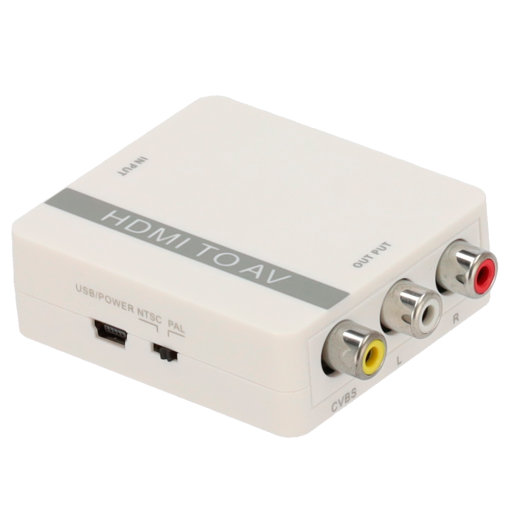 Marca Blanca HDMI-AV-CONVERTER Convertidor HDMI a AV – 1 entrada HDMI – 1 salida AV – Resolución de salida PAL/NTSC –