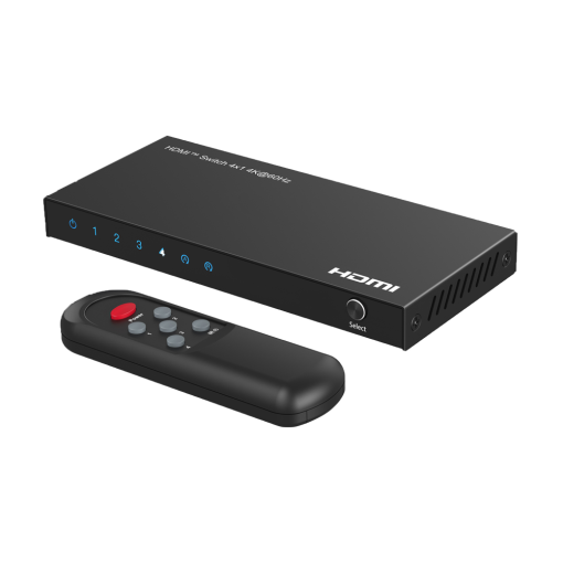 Marca Blanca HDMI-SW-4×1-4K60 Switch de señal HDMI – Permite 4:1 – Resolución 4K