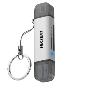 Hikvision HS-HUB-CR01STD/A&C/U3/100 Lector de tarjetas Hikvision - Entrada: tarjeta microSD y SD - Salida: USB A y USB C -