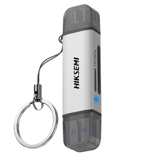 Hikvision HS-HUB-CR01STD/A&C/U3/100 Lector de tarjetas Hikvision – Entrada: tarjeta microSD y SD – Salida: USB A y USB C –