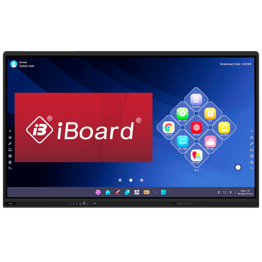 Iboard IB-TE-MP-75E1-V3 Monitor interactivo 75" – Resolución 4K – Android 14 – Procesador Quad-Core – 8 GB RAM y