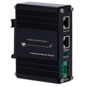 Marca Blanca INJ-IPOE-60W-2.5G-DC Inyector Hi-PoE Industrial de alta resistencia