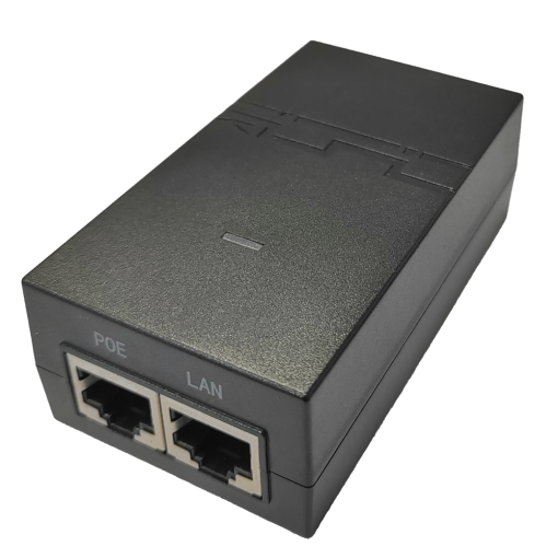 Marca Blanca INJ-POE-G-12W-24 Inyector PoE Pasivo – Entrada/Salida RJ45 10/100/1000 Mbps – 24V 0,5A – Distancia máxima 100 m