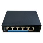 DrNET ISFE06-4P-90W - Switch Lite Industrial PoE de 6 puertos: 4 puertos PoE 10/100 Mbps, 1 puerto Uplink RJ45