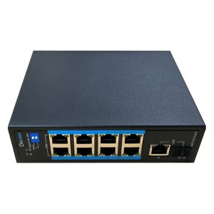 DrNET ISFE10-8P-120W - Switch Lite Industrial PoE de 10 puertos: 8 puertos PoE 10/100 Mbps, 1 puerto Uplink RJ45