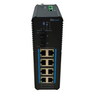 DrNET ISGE10-8P-240W - Switch Industrial Gigabit PoE de 10 puertos: 8 puertos PoE Gigabit y 2 puertos SFP Gigabit