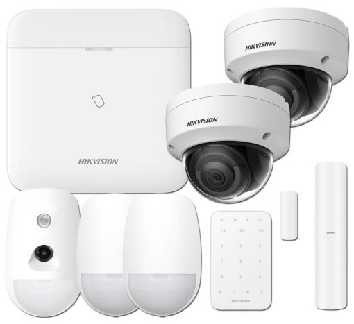 Hikvision AX Kit AXPPRO96-2CAM Kit Axpro 868MHz 96 zonas Hikvision Panel + Teclado + PIR