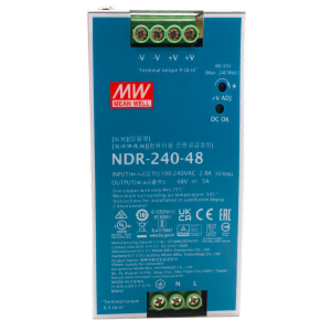 Hikvision NDR-240-48 Fuente de alimentación industrial de Hikvision - Potencia máxima de salida eficiente de 240W -