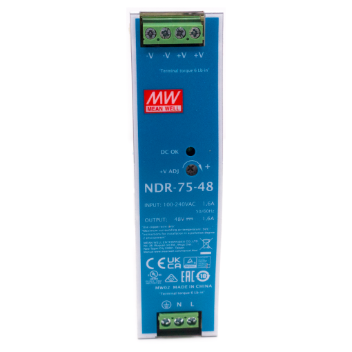 Hikvision NDR-75-48 Fuente de alimentación industrial de Hikvision – Potencia de salida de hasta 76.8W –