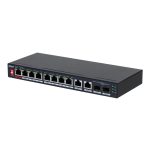 Dahua PFS3210-8ET2GF-96 - PoE 2.0 (puerto rojo) => PoE de hasta 250m para alimentar cámaras con un consumo máximo de