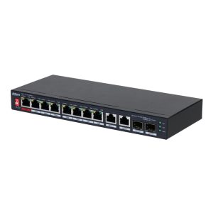 Dahua PFS3210-8ET2GF-96 - PoE 2.0 (puerto rojo) => PoE de hasta 250m para alimentar cámaras con un consumo máximo de