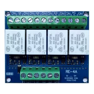 GL-Seguridad RE-4A - Módulo de 4 relés