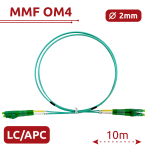 Safire SF-LC-APC-LC-APC-OM4-DX-10M-A Cable de conexión de fibra óptica Fibra multimodo