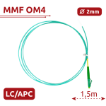 Safire SF-LC-APC-OM4-0015M-D20-A Pigtail de fibra óptica simplex Fibra multimodo OM4
