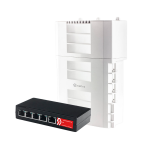Safire SF-POEXT5GE1GE-1BT-OUT Safire Extensor PoE de Exterior - Amplía la alimentación PoE hasta 500m (Cascada) - 4 puertos