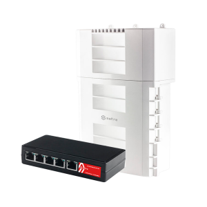Safire SF-POEXT5GE1GE-1BT-OUT Safire Extensor PoE de Exterior - Amplía la alimentación PoE hasta 500m (Cascada) - 4 puertos