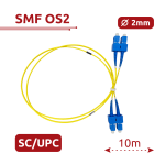 Safire SF-SC-UPC-SC-UPC-OS2-DX-10M-Y Cable de conexión de fibra óptica Fibra monomodo OS2