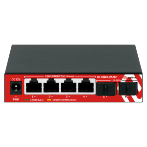 Safire SF-SW06-2AZXF Switch Multigagibit 2,5Gbps 4 puertos + 2 Uplink SFP 10G Velocidad