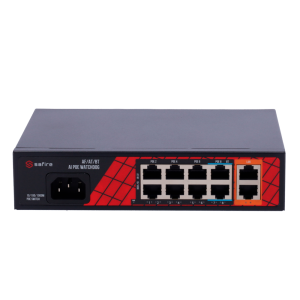Safire SF-SW1008HIPOE-H-120 Switch Hi-PoE 8 puertos PoE + 2 Uplink RJ45 Hibrido