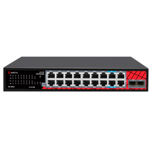 Safire SF-SW2016HIPOE-GMF-240 Switch Hi-PoE 16 puertos GE PoE + 2 SFP + 2 RJ45 Velocidad
