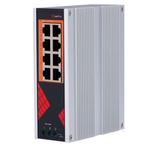 Safire SF-SWI08HIPOE-G-AC-130-DIN Switch Industrial Alimentación AC 90~264V 8 puertos