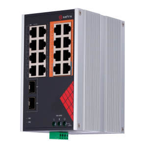 Safire SF-SWI1808HIPOE-GF-AC-130-DIN Switch Industrial Alimentación AC y DC 16 puertos